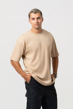 Oversize Backprint Interlock Tee - VISION (BEIGE)