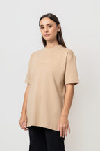Oversize Backprint Interlock Tee - VISION (BEIGE)