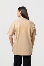 Oversize Backprint Interlock Tee - VISION (BEIGE)
