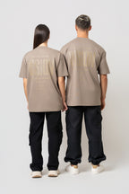 Oversize Backprint Interlock Tee - VISION (DEEP BEIGE)