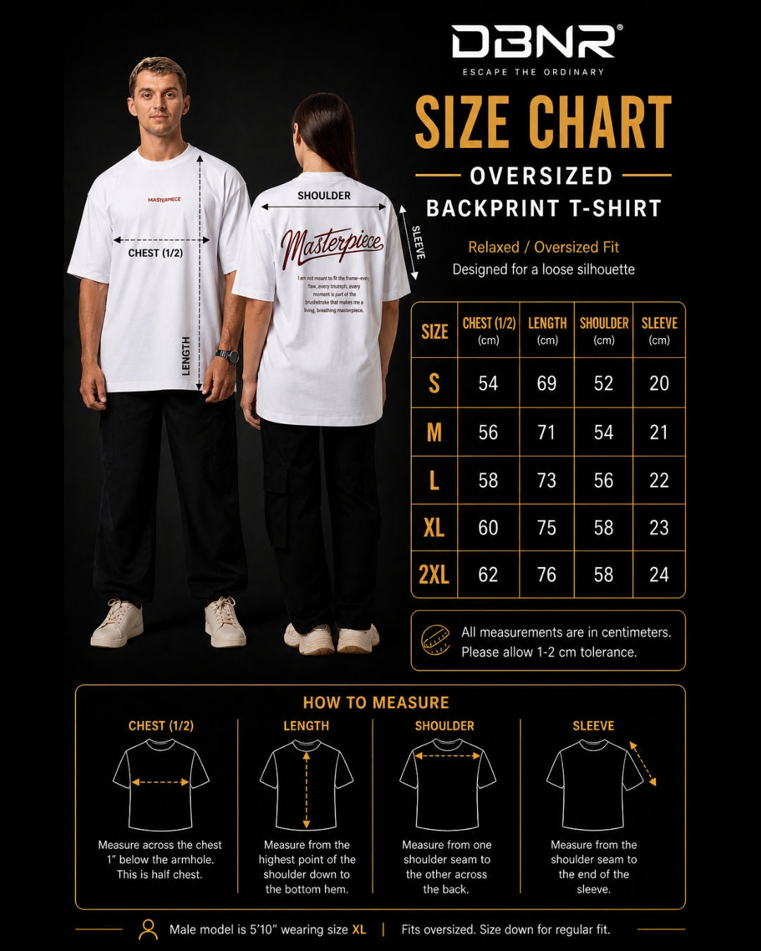Oversize Backprint Interlock Tee - BOLD DREAMS (BEIGE)