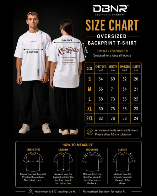 Oversize Backprint Interlock Tee - BOLD DREAMS (BEIGE)