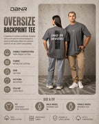 Oversize Backprint Interlock Tee - HUSTLE MENTALITY (MINT)